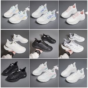 2024 New Men Momen Shoes Mulheres Caminhadas Cornhando sapatos planos Moda macia Moda branca Bule rosa Sports confortável Z420 Gai