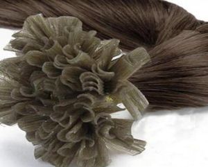 Grad 8Awhor 22039039 U TIP i hårförlängning 1GS100GPACK MED OMBRE FÄRG 1BGREY Remy Indian Hair3738780