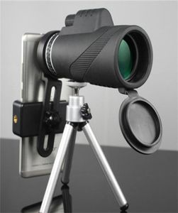 Waterproof 40x60 High Definition Monocular Telescope Nocny wizja wojskowa HD Profesjonalne polowanie wtripod Phone Holder7889694