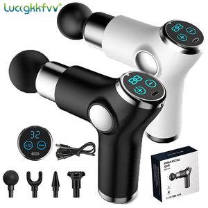 Pistola de massagem 32 velocidades, tecido profundo, percussão, massageador muscular, arma facial para alívio da dor, corpo e pescoço, vibrador fitness 240227