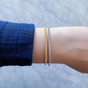 Diamant-Tennis-Armband, 18 Karat Gold, Diamant-Schmuck, im Labor gewachsenes Tennis-Diamant-Armband