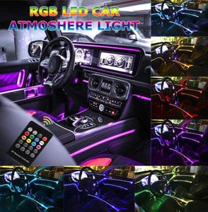 New Car LED Strip Light Music RGB Neon Accent Lights 5 in 1 with 6 Meters23622 inches Interior Decor Atmosphere Strip Lamp5410520