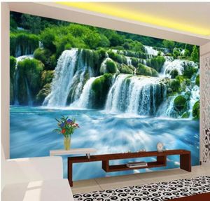3d wall murals wallpaper Waterfall water threedimensional scenery background wall painting7149088