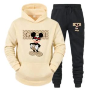 Designer Uomo Tute donna Maglione Pantaloni Set schiacciate Streetwear marchio di lusso Stampa lettera Felpe autunnali Felpa con cappuccio e pantaloni della tuta set di due pezzi.