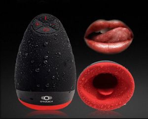 Men Electric Lick Suck Automatic Oral Machine Male Masturbator Cup 6 Speeds Vibrating Intelligent Heat Realistic Sex Toy6846923