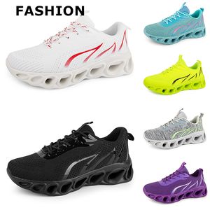 Erkekler Kadınlar Koşu Ayakkabı Siyah Beyaz Kırmızı Mavi Sarı Neon Yeşil Gri Erkek Eğitmenler Spor Moda Açık Atletik Spor Ayakkabıları 38-45 GAI Color23