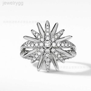 Designer David Yumans Yurma Jewelry 925 Sterling Silver Sunflower Ring Populära ring