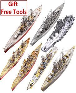 MMZ Model Piececool 3D metal bulmaca Rus Japonya Kongou Nagato Zırhlı Diy montaj model kitleri lazer kesim oyuncak hediye y20039572931