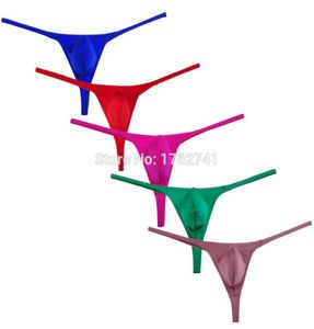 Män slät mjuk spandex bulge påse bikini thongs underkläder super elastisk hud tanga manlig sexig tback s9231343977