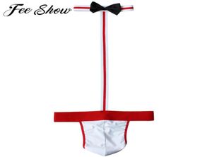 Feeshow Gay Men Sexy Borat Mankini Briefs Costume Swimsuit Swim Szybźnie Thong Bieźnia Patchwork Gstrings Thongs Mankini Costume S4977688