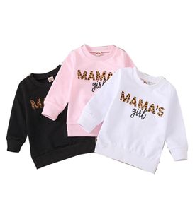 Bebek kızlar mektup sweatshirts anne kızlar baskılı üstler uzun kollu gömlekler bebek giysileri çocuklar gündelik kazak gömlekleri 06t 0611314936