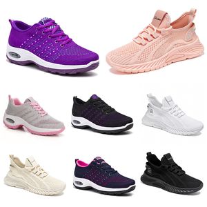 New Men Women Shoes Hiking Running Flat Shoes Soft Sole Fashion Purple White Black Comfortable Sports Color Blocking Q39 GAI GAI TR