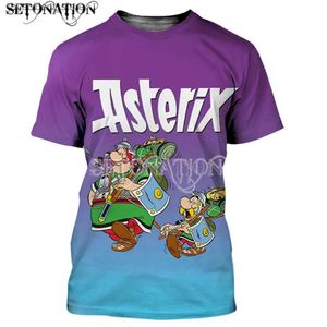 T-shirt da uomo Asterix gaulois uomo/donna New fashion cool 3D stampato t-shirt casual stile Harajuku maglietta streetwear top dropshipping L240304