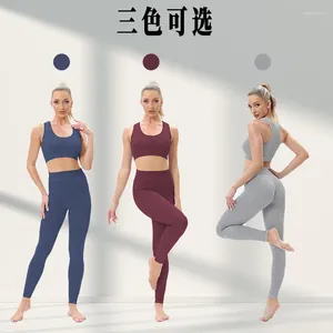 Set attivi Set sportivo professionale per corsa mattutina Abbigliamento yoga da donna Rete autunnale Rosso Allenamento Fitness aderente