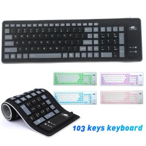 Keyboard Portable składane klawiatura Bluetooth bezprzewodowa doładowa