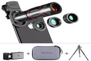 Nya 28x Telescope Zoom Lens Monocular Mobile Phone Camera Lens för iPhone Samsung -smartphones för campingjakt Sports1231296