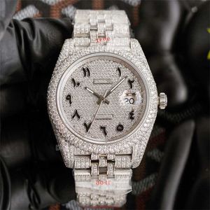 СКИДКА 40% на часы Watch 10A Ice Out мужские мужские часы с бриллиантами и датой, просто арабский циферблат, автоматические механические наручные часы, механизм водонепроницаемого сапфира