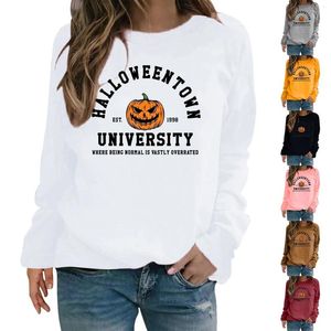 女性のブラウスフレンチパーカーハロウィンタウンスウェットシャツTシャツヴィンテージハロウィーンスウェットシャツレディースニットセーター