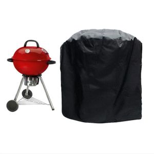 Zestawy Outdoor BBQ Grill Cover Black Waterproof Wytrzymał Grillowanie okładki grillowania Weber Barbacoa przeciw deszcz