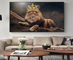 Modern Style Animal Lion Canvas Målning Affisch Print Decor Wall Art Bilder för vardagsrum sovrum9516884