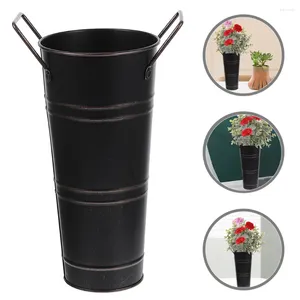 Vasen Home Möbel Retro Vase Blume Blumenpot pflanzen Eimer Metall Eisen Vintage