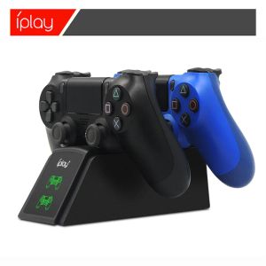 Caricatore del dock controller GamePads per Sony PlayStation 4 PS4 / PS4 Pro / PS4 Slim Ricarica GamePad Station Station Cradle per joystick