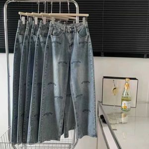 Женские джинсы CHANNluxury Jeans джинсы с нижним краем женские брюки размер с дыркой брюки-клеш джинсовые брюки модные синие брюки дизайн 240304