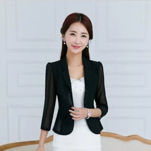 Blazers Fashion Women'sBlazers 2024 Summer Suits Women Blazer 3つのクォーターショートスリムスーツ女性