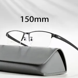 Sunglasses Vazrobe 150mm Oversized Reading Glasses Men Large Face Fat Eyeglasses Frame Male Business Half Rim Semi Spectacles For Optical