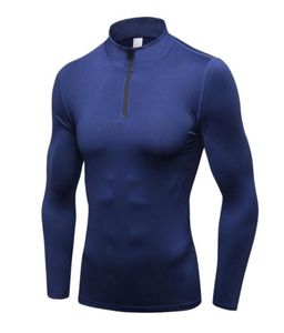 Gym Clothing Men039S ضغط أعلى سترة جافة سريعة الجافة الحرارية الشتوية الصوف باسيلايير طويلة الأكمام تحت القمصان 9910386