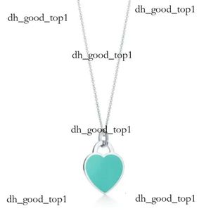 Designer Fashion Classic 925 Sterling Silver Necklace Double Heart Pendant Tiffancy Necklace For Lover Man Women Party Wedding Jewelry High Quality Tiffanyco 409