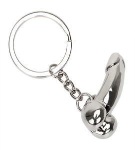 New Penis Shape Keyfob Dildo Key Rings Auto Key Ring Creative Gift Zinc Alloy Car Key Chain Keychain8321221
