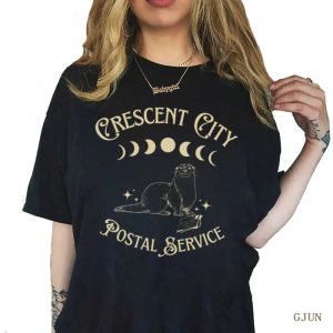 T-shirt Crescent City Postal Service Streetwear Women TShirts Summer Fashion Short Sleeve Loose Clothes High Quality Cotton Tshirt