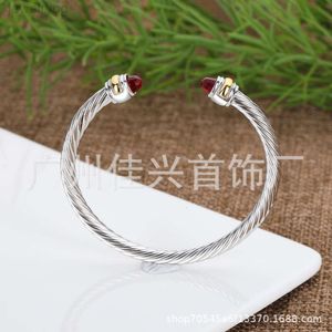 디자이너 David Yumans Yurma Jewelry Davxxd YXMAN 팔찌 짠 트위스트 스레드 오프닝 5mm David