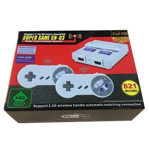 Konsollar Süper Retro Oyun Konsolu HD 821 Oyunlar Retro Video Oyun Konsolu 2 Kablosuz Gamepad Denetleyicisi HD HD TV OUT