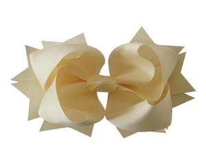 6quot Stor solid Grosgrain Ribbon Layer Spike Hair Bow Clip 30pcs3715506