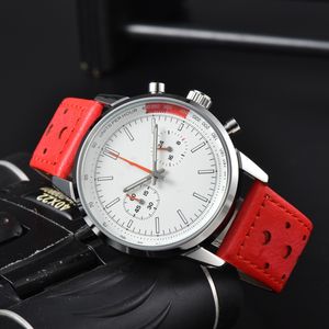 Orologio Nowe modne zegarki Mens Ruch Kwarc Watch Luksus skórzany pasek z kalendarzowym wodoodpornym sportowym zegarek dla mężczyzny OM129541366