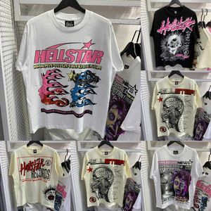 Hellstar T Shirt Thirts Therts Mens Tshirts Hell Star Designer Designer Designer Graphic Tee Rapeing Rapper مغمورة رمادي حرفة ثقيلة للجنسين.