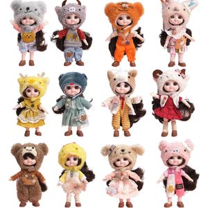 12 Animal 15cm Simulation Reborn Dolls Girls Princesses Children's Changing Toys Gifts Wholesale Baby Dolls