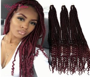 estilos de cabelo naturais protetores meia onda profunda DEUSA CROCHET TRANÇAS 100g faux locs tranças extensões de cabelo dreadlocks sintéticos br2926791