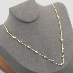 Designer Kendras Scotts Necklace Ks Jewelry Ks Jewelry Heart-shaped Multi-color Glaze Short Necklace Neck Chain Collarbone Chain