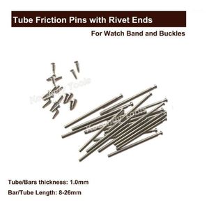 Reparationsverktygssatser Tube Friction Pin Pressure BaSs Pins Rivet Ends For Watch Band Clasp Straps Spuckles Armband Tjocklek 1 0mm 2720