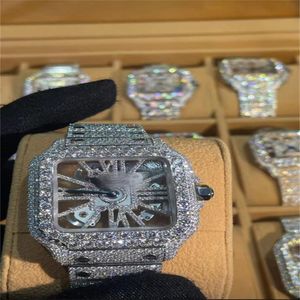 orologi da uomo di lusso moissanite Mosang pietra orologio con diamanti movimento orologi da uomo TOP montre de luxe orologio da polso meccanico automa308B