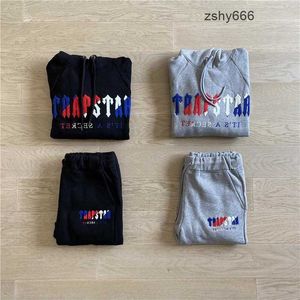 Erkek Trailtsits Mens Trapstar Sportswear Nakış Takımları Erkekler Spor Hoodie Jogging Erkekler için Günlük Sweatpants