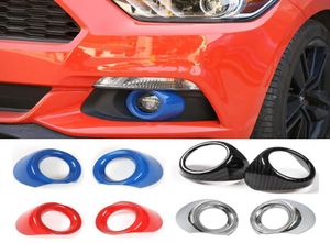 Bilklistermärke ABS Front Fog Light Decoration Ring for Ford Mustang 20152018 Factory Outlet Exterior Accessories1900012