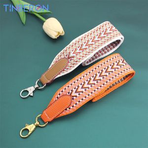 Tinberon Fashion Weaving Wide Shoulder Strap For Luxury Designer Messenger Bag Replacement Straps Handväskor Tillbehör 240229