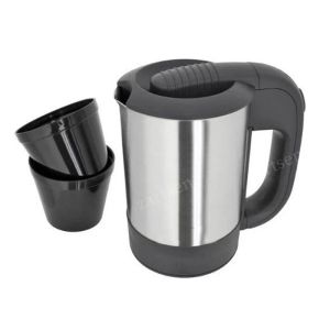 Kettles 0.5L Mini Electric Kettle Tea Coffee rostfritt stål 1000W Portabel resevattenpanna för hotellfamiljresa