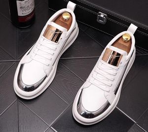 Sequined White Lightweight Classic Sneakers Designer Men Business Sport Dress Wedding Party Shoes Non-slip Lace-up Casua 5903