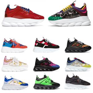 2024 Nya sneakers kedjor reaktion kontors män kvinnor designer skor plattform sneakers gummi mocka trippel svart vit bluett guld röda körsbärsherr casual sneakers