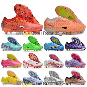 Presentväska Mens Football Boots Ronaldo Cr7 Vapores 15 XV Elite SG TNS Cleats Neymar Acc Superflys 9 Mbappe Zooms Soccer Shoes Top Outdoor Trainers Botas de Futbol